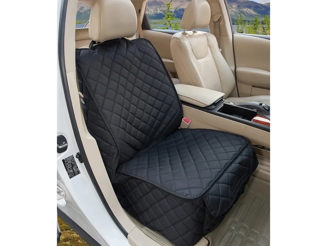 Dog Seat Cover, Waterproof Dog Car Seat Cover Back Seat Hammock with Mesh Visual Window & Side Flaps & Dog Seat Belt, Scratchproof Pet Seat Cover for Cars, Trucks, SUVs - 147 x 137cm - Image 3