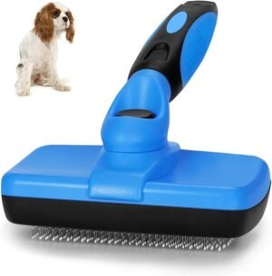 Self Cleaning Slicker Brush for Dogs & Cats, Skin Friendly Grooming Cat Brush, Dog Brush for Shedding, Deshedding Brush, Hair Brush Puppy Brush for Haired Dogs, Pet Supplies Accessories