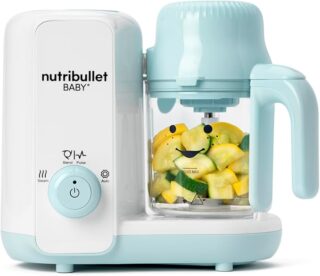 NutriBullet Baby Steam + Blend, Baby Food Maker, Steamer, Blender in One. Cook and Blend Fresh Baby Food in One Simple Machine. (NBY07200)