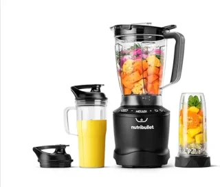 NutriBullet 1500W SmartSense Blender Combo - Full Sized With 5 Speeds, Intelligent Auto Cycles for Versatile Personal and Full Sized Blending