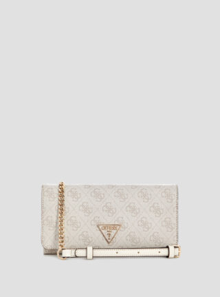 White noelle crossbody organiser bag