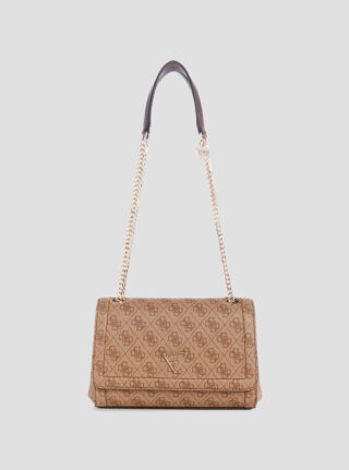 Brown logo noelle crossbody bag