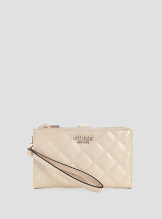 Beige laurel organiser wallet