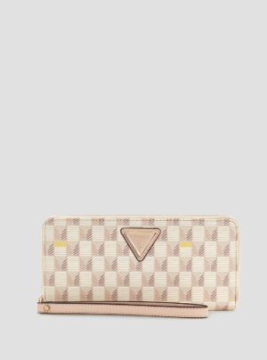 Pink logo g wave medium wallet