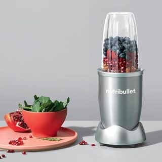 NutriBullet 600W Series Blender, Light Grey, Blender, Smoothie Maker with Powerful 600w Motor, Extractor Blade and 700ml cup. (NBR-0507LG)