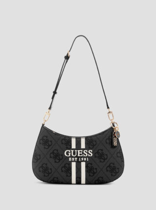 Black logo noelle shoulder bag