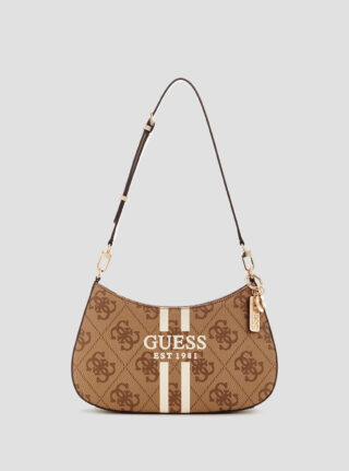 Brown logo noelle shoulder bag