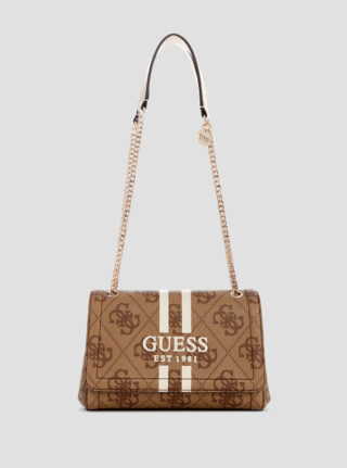 Brown logo noelle crossbody bag
