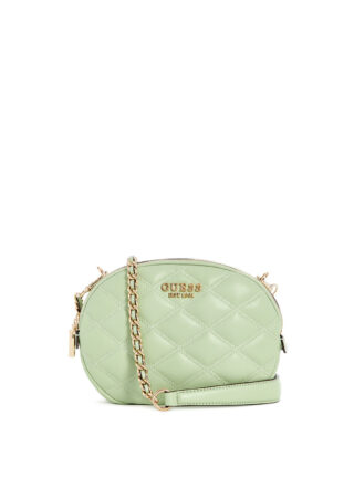 Green tamsin double zip crossbody