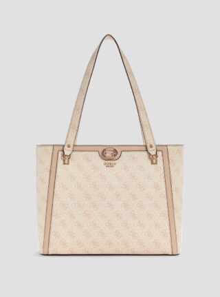 Beige logo orlina noel tote bag