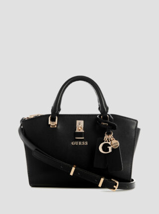 Black queensland mini satchel bag