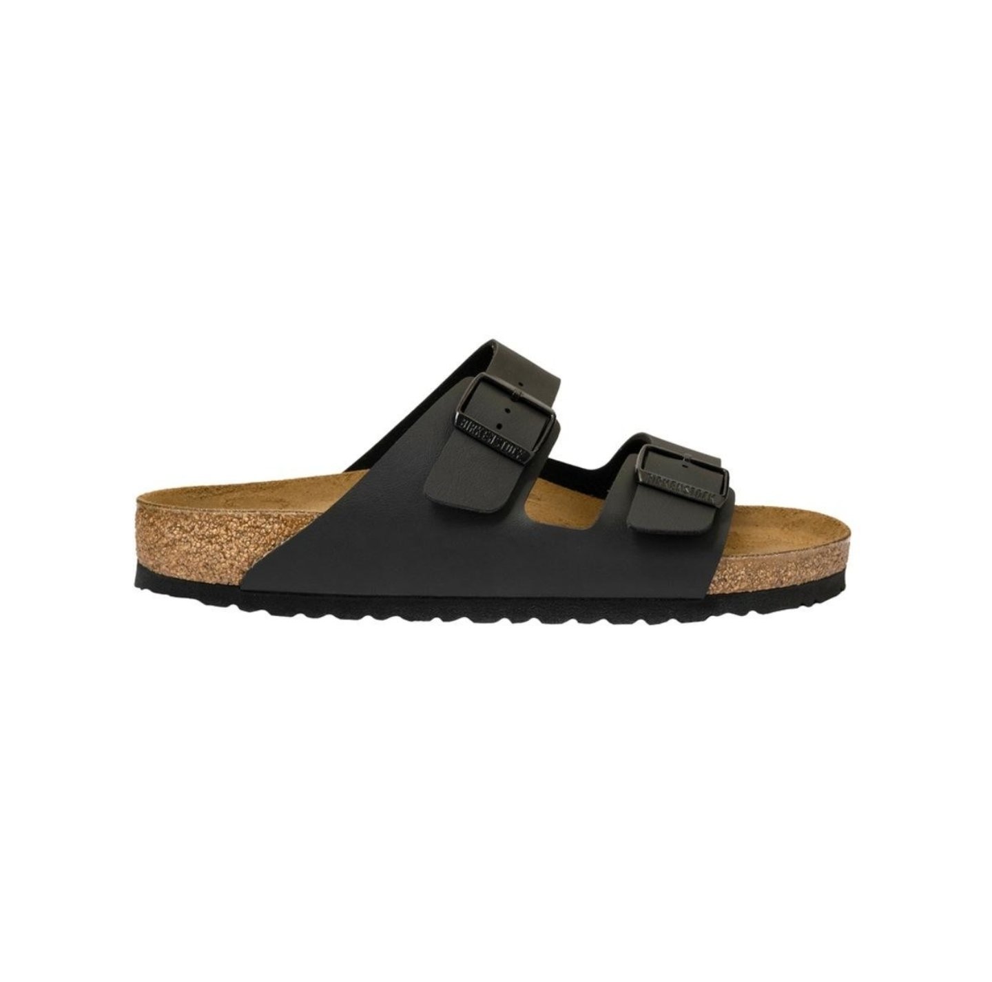 Birkenstock Unisex Arizona NL Smooth Leather Regular Fit Sandals Black