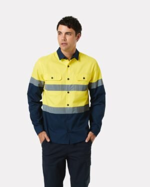Workwear Hi-Visiblity Long Sleeve Reflective Shirt