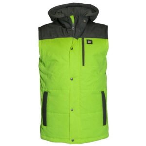 CAT Hi Vis Hooded Work Vest - Zip Off Hood