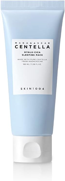 SKIN1004 Hyalu-CICA Sleeping Pack 3.38 fl.oz, 100ml Melatonin Hyaluronic Acid Centella Asiatica Extract Moist and Revitalization Multi Care Solutions
