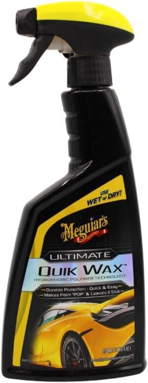 Meguiar's Ultimate Quik Wax, 473 ml | Synthetic Wax Formula Designed for Fast Application | Instantly Boosts Gloss and Shine | Adds Durable Paint Protection