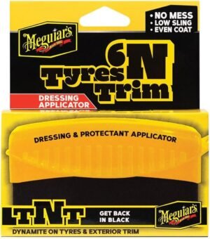 Meguiar's Tyres 'N Trim Dressing and Protectant Applicator - Featuring Soft, Tight-Cell Foam to Spread Your Favourite Meguiar’s Tyre Shine, Exterior Dressing, or Protectant Smoothly and Evenly