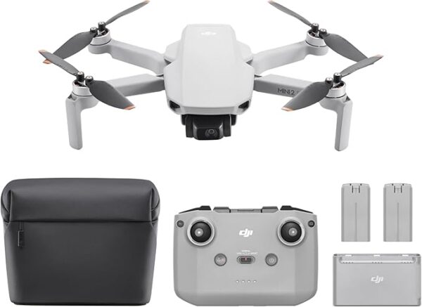 DJI Mini 2 SE Fly More Combo, Lightweight and Foldable Mini Camera Drone with 2.7K Video, Intelligent Modes, 10km Video Transmission, 31-min Flight Time, Under 249 g, Easy to Use, Extra Batteries