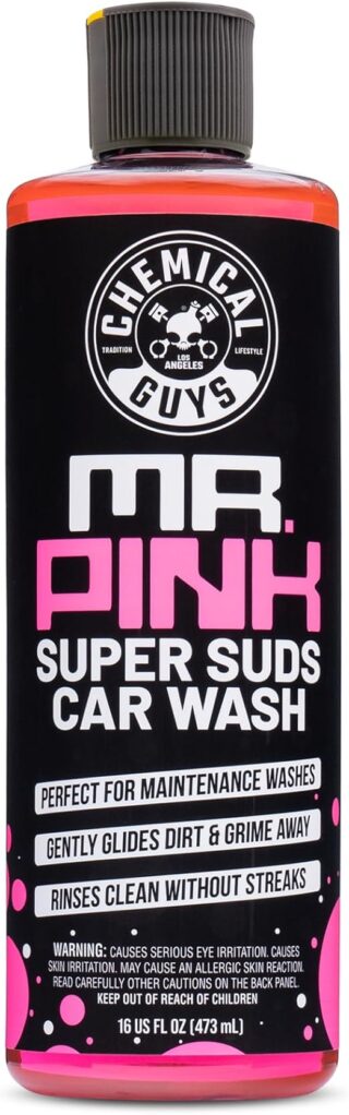 Chemical Guys Mr. Pink Foaming Car Wash Soap (Works with Foam Cannons, Foam Guns or Bucket Washes) Safe for Cars, Trucks, Motorcycles, RVs & More, 473 ml, Candy Scent