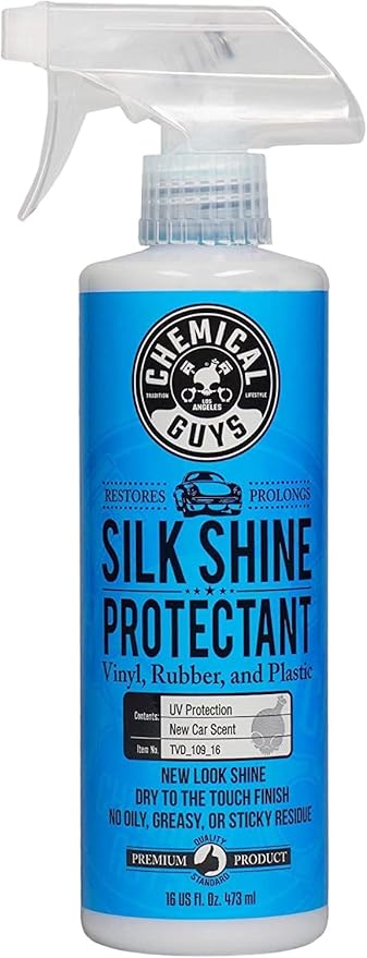 Chemical Guys Silk Shine Spray-able Dry-to-The-Touch Dressing and Protectant for Tyres, Trim, Vinyl, Plastic and More, Safe for Cars, Trucks, Motorcycles, RVs & More, 473 ml