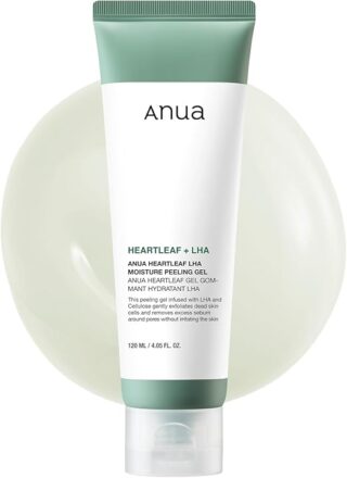 ANUA Heartleaf LHA Moisture Peeling Gel, Gentle Exfoliation, Hydrating Facial Peel, Pore Care, Dead Skin Removal, Natural Cellulose for Soothing, Vegan, Korean Skin Care (120ml/4.05 fl.oz.)