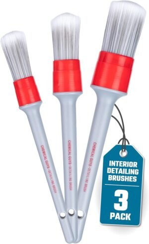 Chemical Guys All in The Details Interior Detailing Brush Set (3 Pieces)