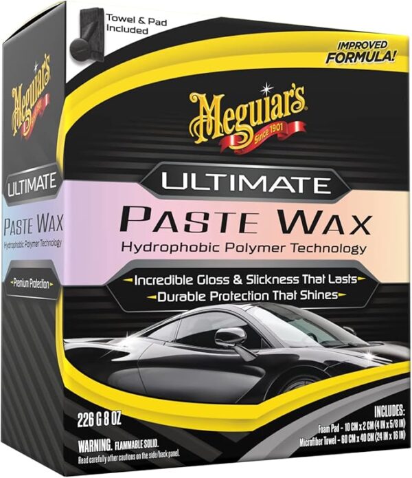 Meguiar's G210608EU Ultimate Paste Wax 227g, Incredible Gloss & Slickness That Lasts