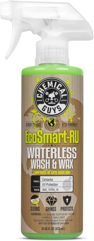 Chemical Guys EcoSmart Waterless Car Wash & Wax Ready to Use, Safe for Cars, Trucks, SUVs, Motorcycles, RVs & More, 473ml