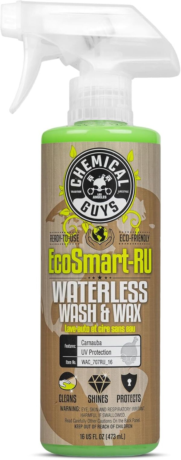 Chemical Guys EcoSmart Waterless Car Wash & Wax Ready to Use, Safe for Cars, Trucks, SUVs, Motorcycles, RVs & More, 473ml