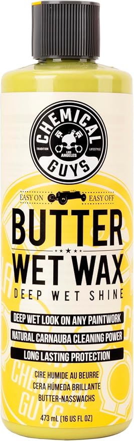 Chemical Guys WAC_201_16 Butter Wet Wax, Deep Wet Shine for Cars, Trucks, SUVs, RVs & More, 473 ml, Banana Scent