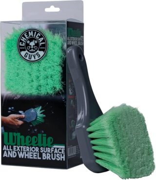 Chemical Guys Wheelie All Exterior Surface and Wheel Brush (Safe for Cars, Trucks, SUVs, RVs, Motorcycles, & More) Green