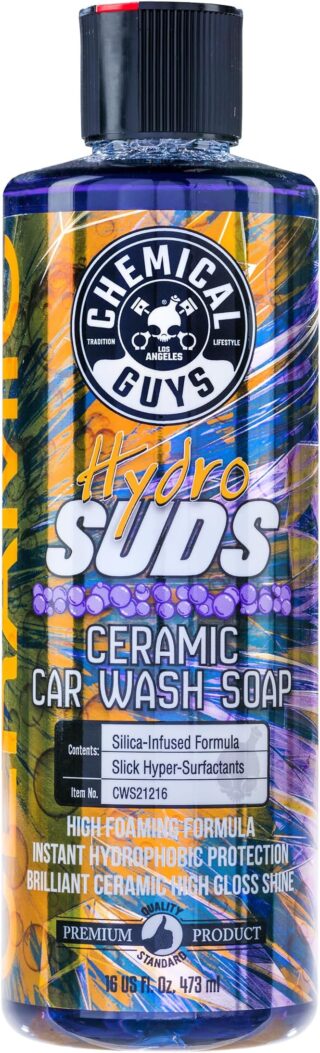 Chemical Guys HydroSuds Ceramic SiO2 Shine High Foaming Car Wash Soap (Works with Foam Cannons, Foam Guns or Bucket Washes) for Cars, Trucks, Motorcycles, RVs & More, 473 ml