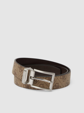 Brown logo classic belt