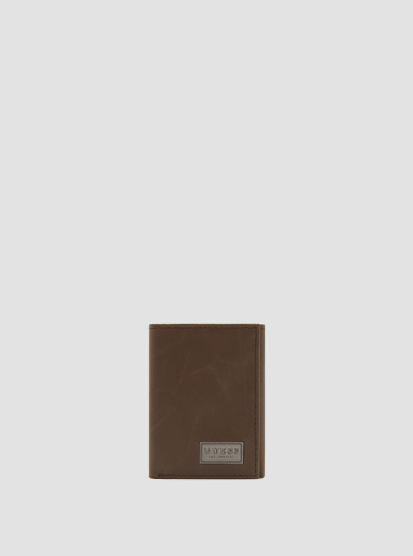 Brown angels trifold wallet