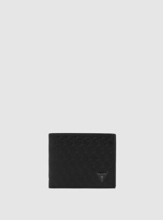 Black embossed pattern wallet