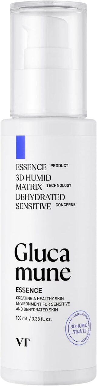 VT COSMETICS Glucamune Essence, Intensive Hydration for Sensitive Skin, Soothing & Moisturizing Care (100ml)