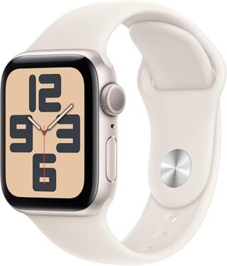 Apple Watch SE [GPS 40mm] Starlight Aluminium Case with Starlight Sport Band - M/L