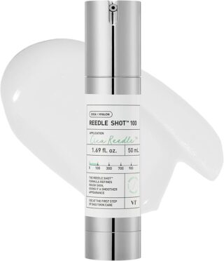 VT COSMETICS CICA Reedle Shot 100, Daily Night Exosome, Microneedling Serum, Centella Asiatica, Hyaluronic Acid, Propolis, Soft Skin, Regeneration, Glass Skin, Korean Skin Booster 1.69Fl Oz (50ml)