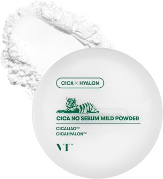 VT COSMETICS Cica No Sebum Mild Powder for Sensitive, Oily Skin 0.2 oz (5 G)