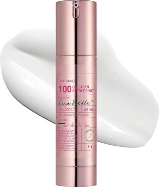 VT COSMETICS Collagen Reedle Shot 100, Microneedling Serum, Firming & Elasticity, 500Da Collagen Extract, Soft & Glass Skin, Korean Skin Booster 1.69Fl Oz(50ml) (100,300,700) (100)