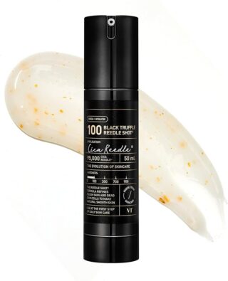 VT COSMETICS Black Truffle Reedle Shot 100, Spicule Microneedling Serum, Anti-Aging Exosome Serum with 24K Gold, Exfoliation, Smooth & Glass Skin, Korean Skin Booster, 1.69 fl. oz. (50ml)