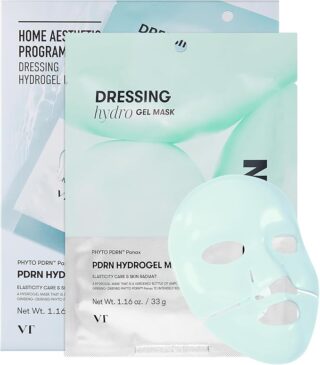 VT COSMETICS Collagen Reedle Shot 100 2-Step Hydrogel Mask(34.5gx4ea), Intensive Firming, Exosome 500Da Collagen Face Mask, Skin Elasticity & Fine Lines, Overnight Melting Mask, Korean Facial Mask (pdrn)