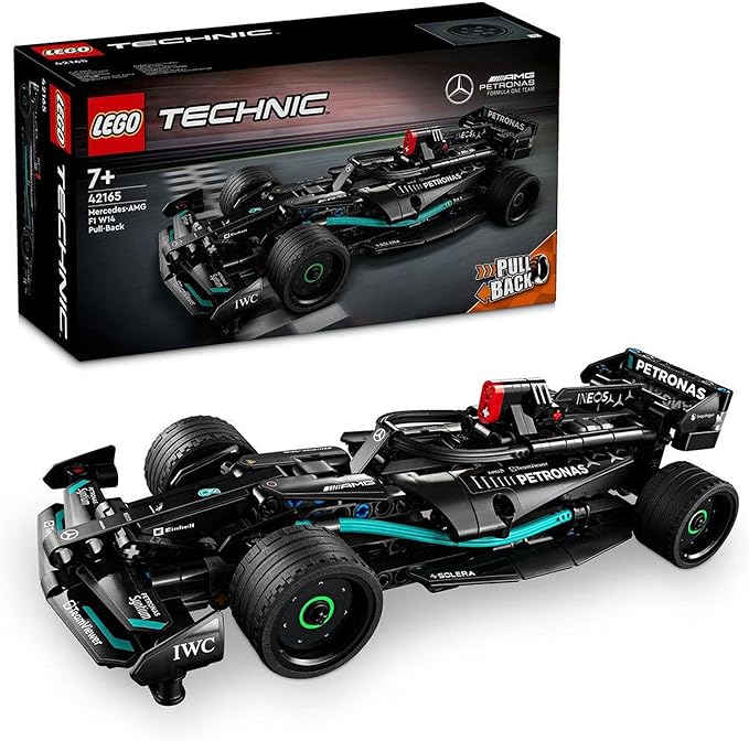 LEGO Technic Mercedes-AMG F1 W14 E Performance Pull-Back, Model Race Car Toy for 7 Plus Year Old Boys & Girls, Kids Toy Vehicle Set with Authentic Details, Desk Decor Accessory 42165