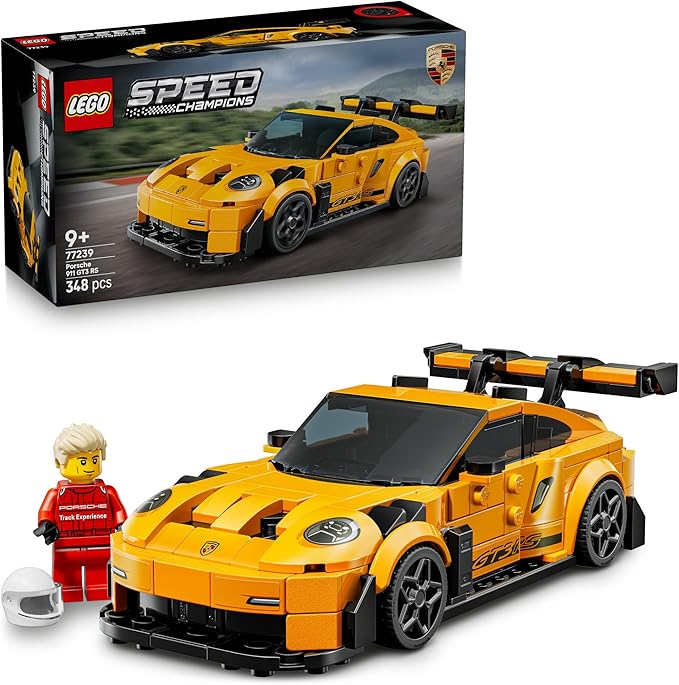 LEGO? Speed Champions Porsche 911 GT3 RS Super Car Toy 77239 Model Kit and Building Set for Kids, Buildable Playset with 1 Collectible Minifigure, Toy for Boys, Girls and Vehicle Fans