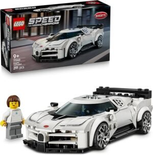 LEGO? Speed Champions Bugatti Centodieci Hyper Sports Car 77240 Toy for Boys and Girls, Model Kit, Vehicle Building Set, Playset with 1 Collectible Minifigure, Toy for Kids Aged 9 and Over