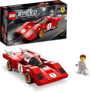 LEGO? Speed Champions 1970 Ferrari 512 M 76906 Toy Building Kit; Collectible Recreation of an Iconic Race car for Kids Aged 8+; Includes a Driver Minifigure with a Cool Racing Suit