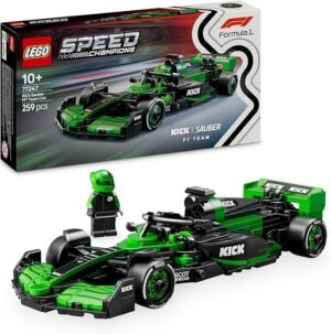 LEGO Speed Champions Kick Sauber F1 Team C44 Race Car for 10+ Year Old Boys & Girls, Kids Toy Model Building Set with Collectible Formula 1 Driver Minifigure, Home Office Decor for Racing Fans 77247