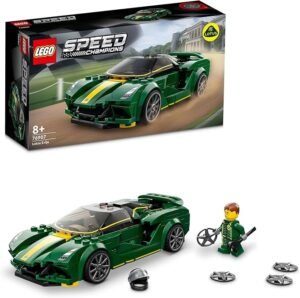 LEGO? Speed Champions Lotus Evija 76907 Building Kit; Collectible Model of The All-Electric Lotus Evija Hypercar for Kids and Car Fans Aged 8 and up; Includes a Driver Minifigure with a Racing Suit