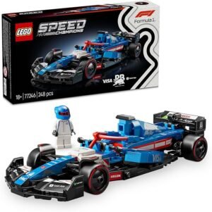 LEGO Speed Champions Visa Cash App RB VCARB 01 F1 Race Car Model Kit for Adults, Building Set with Collectible Formula 1 Driver Minifigure, Home or Office Desk Decor for Motorsport Racing Fans 77246