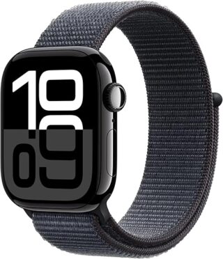 Apple Watch Series 10 GPS 42mm Jet Black Aluminium Case with Ink Sport Loop GPS